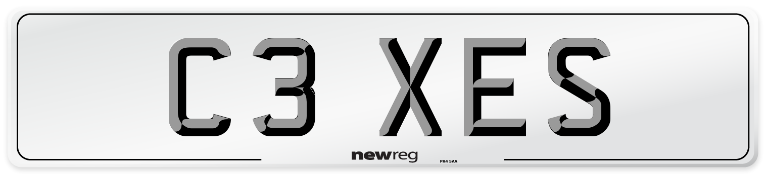 C3 XES Number Plate from New Reg